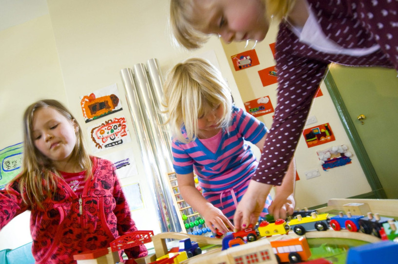 Children playing with trains at Head of Steam Museum