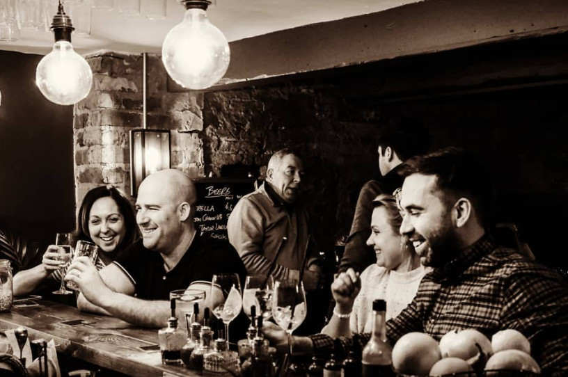 People enjoy drinks at the bar in Sortie in Darlington