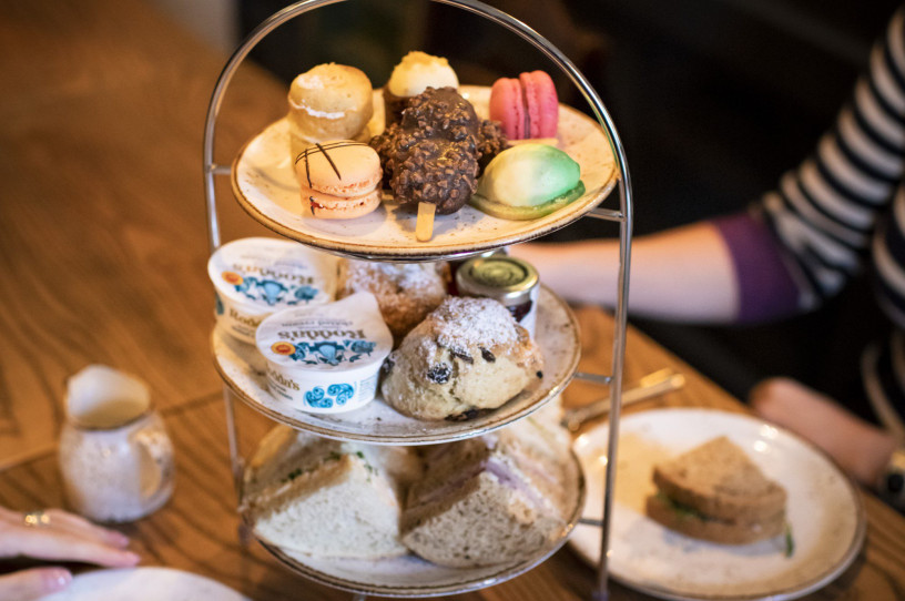 Afternoon tea at the Stables Cafe in Raby Castle