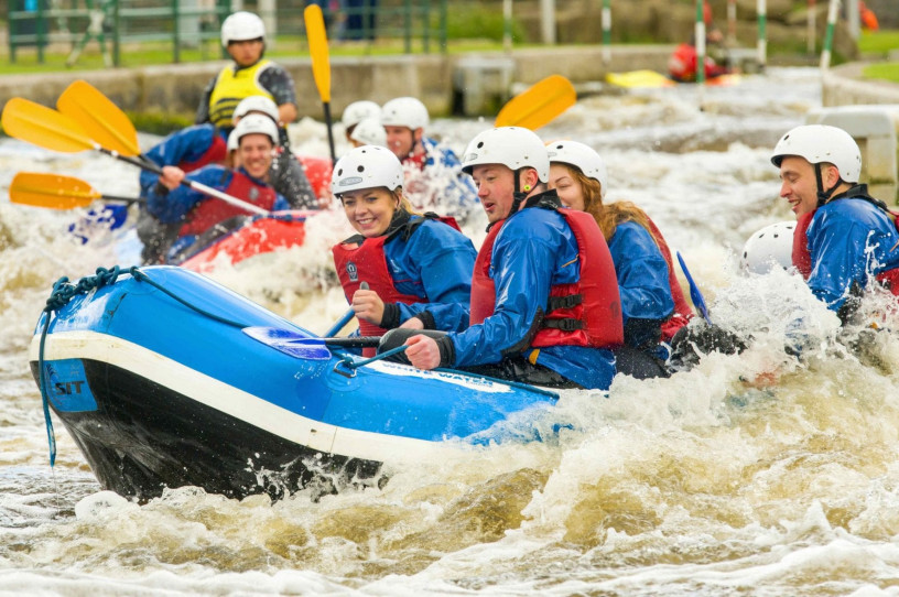 White water rafting atTees Barrage