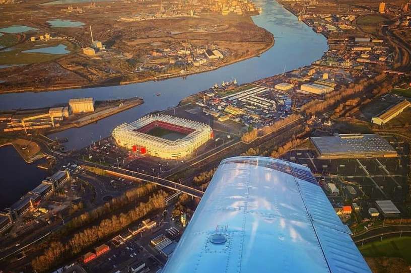 Birds eye view of Middlesbrough