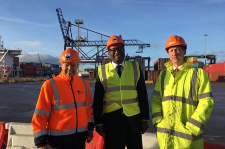 Kwasi Kwarteng visiting Teesport | Tees Valley Combined Authority