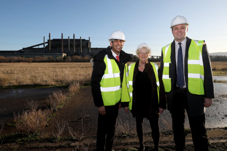 Rishi Sunak MP, Cllr Mary Lanigan, Tees Valley Mayor Ben Houchen