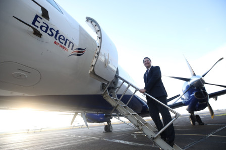 Tees Valley Mayor Ben Houchen on the steps of an Eastern Plane