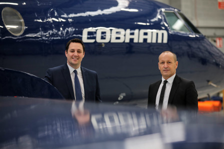 Ben Houchen and Spike Jepson with Jet at Cobham