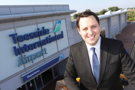 Tees Valley Mayor Ben Houchen at Teesside International