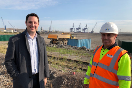 Tees Valley Mayor Ben Houchen with Paul Chambers