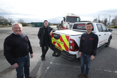 Ben Houchen with Bill & Martin Addison of Addison Plant Ltd