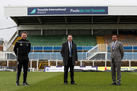 Mayor Houchen with Dave Challinor and Raj Singh