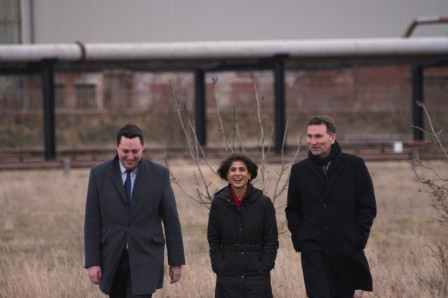 Mayor Houchen with Pratima Rangarajan, OGCI and Andy Lane, Net Zero Teesside