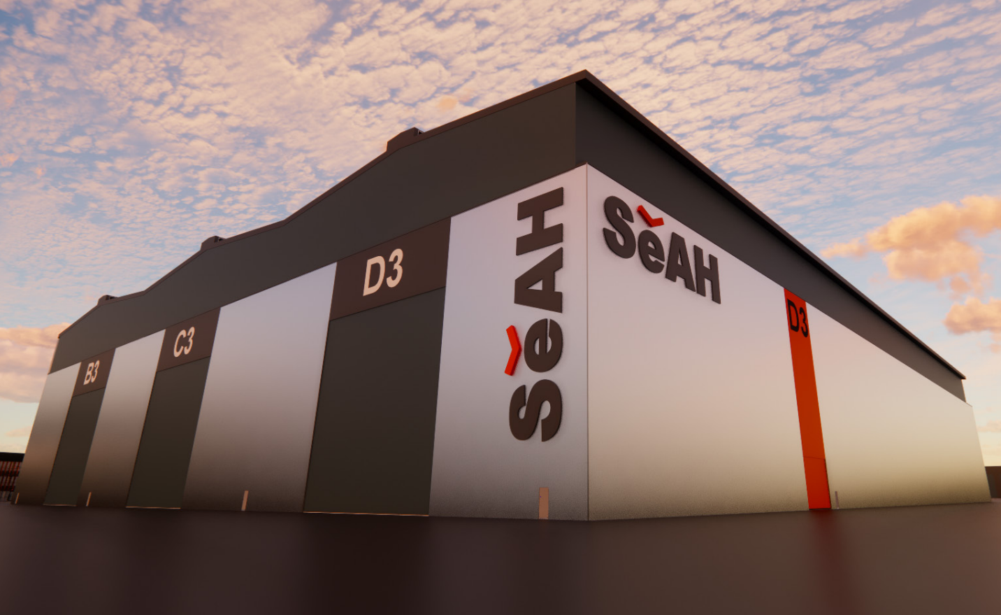 Artists impression of the new SeAH wind manufacturing facility on Teesside